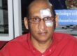 Tourist with a bandaged face after being assaulted by a tuk-tuk driver in Phuket.