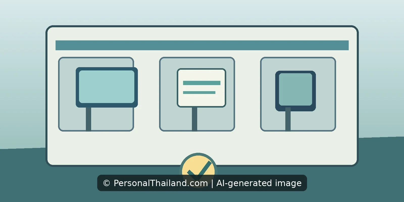 Editorial concept illustration for Buying Electronics in Thailand: Brands, Warranties and After-Sales Service; AI-generated image