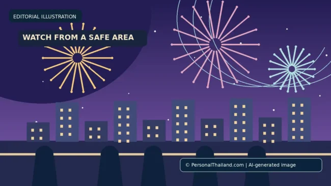 Fireworks in Thailand: Festival Safety and What Visitors Should Know (illustration) Concept illustration for Fireworks in Thailand: Festival Safety and What Visitors Should Know; AI-generated image