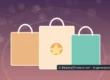AI-created colourful illustration of three shopping bags, not a specific real Thai store