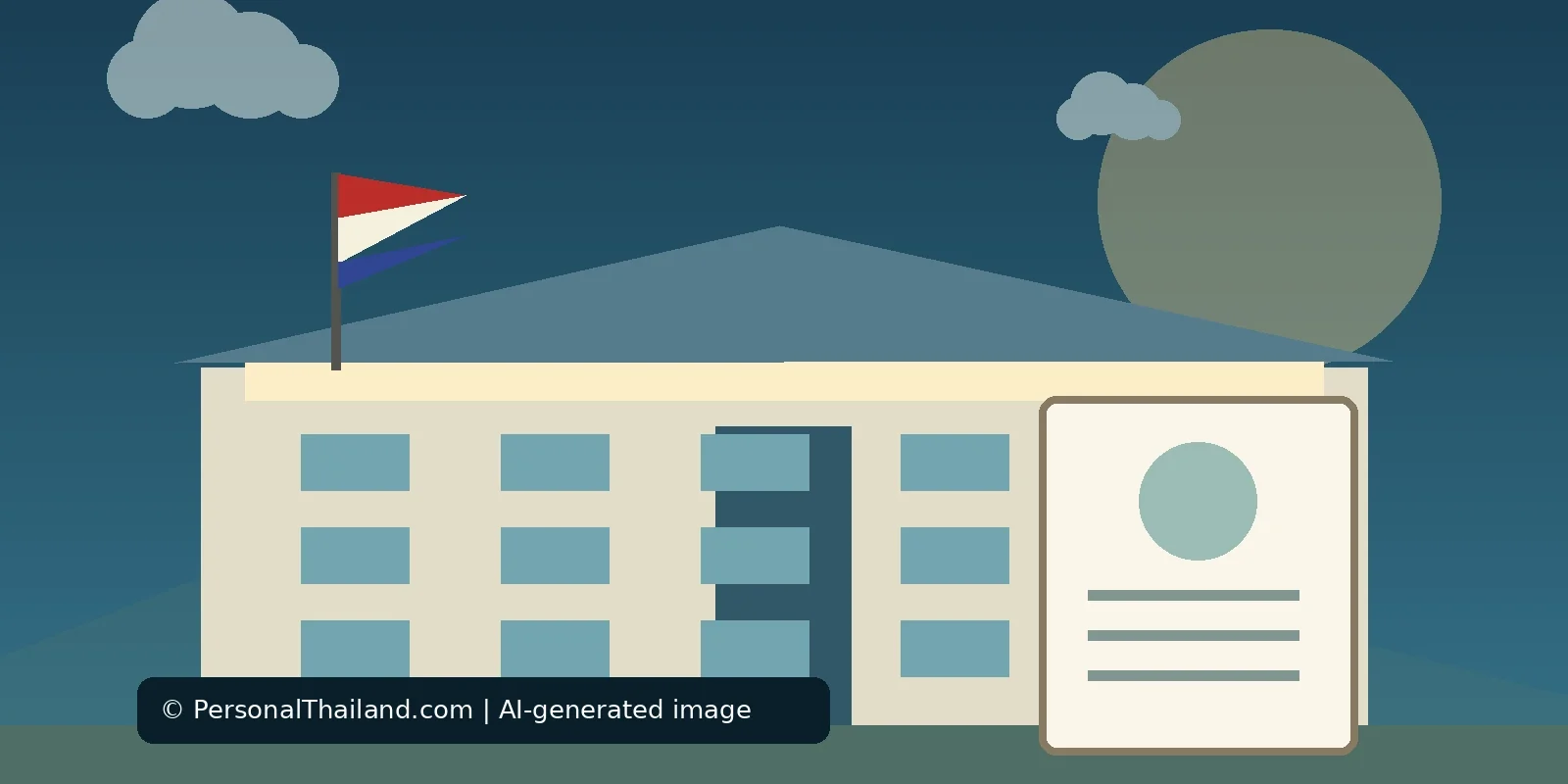 Bangkok Immigration Offices: How to Find the Right Service Location (illustration) Illustrative concept for Bangkok Immigration Offices: How to Find the Right Service Location; AI-generated image