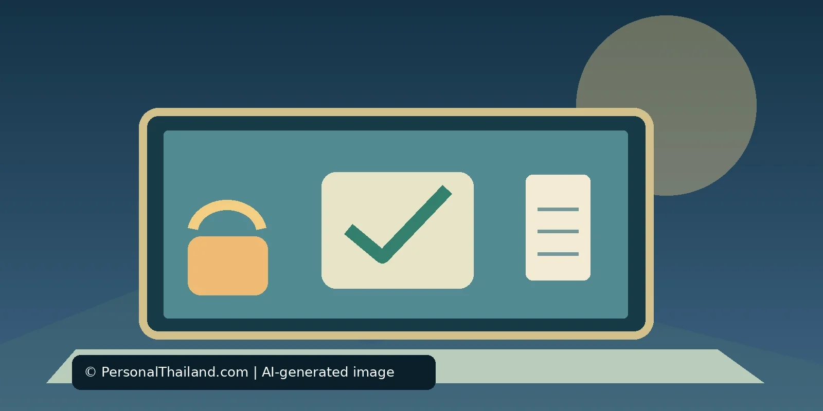 Illustrative concept for Software Licensing in Thailand: A Practical Compliance Checklist for Businesses; AI-generated image