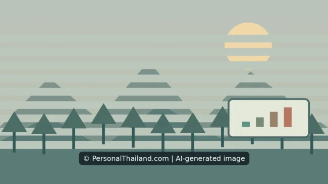 Editorial concept illustration for Northern Thailand Haze Season: PM2.5, Health and Travel Planning; AI-generated image