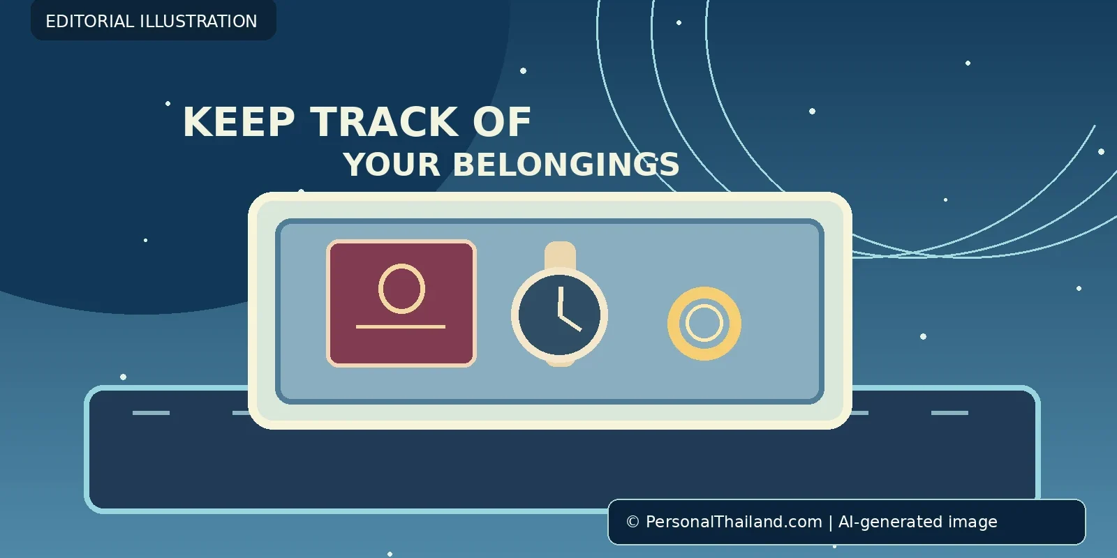 Concept illustration for Airport Security in Thailand: Protecting Your Valuables at Screening; AI-generated image