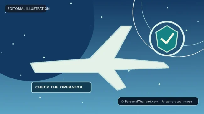 Airline Safety in Asia: What to Check Before Flying from Thailand (illustration) Concept illustration for Airline Safety in Asia: What to Check Before Flying from Thailand; AI-generated image