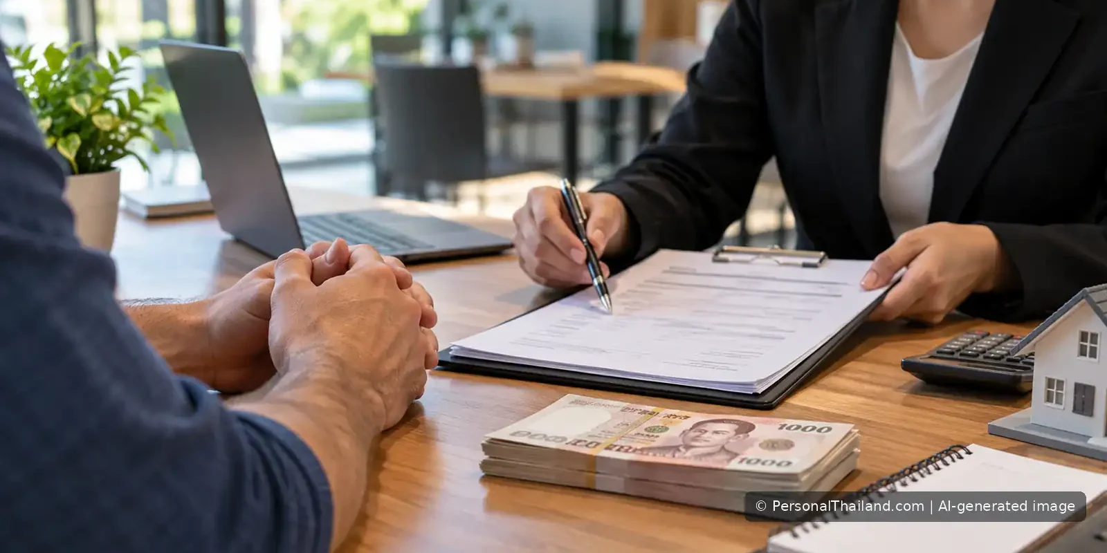 Can Foreigners Get a Loan in Thailand? Eligibility and Practical Steps (illustration) Loan application consultation with paperwork and Thai currency