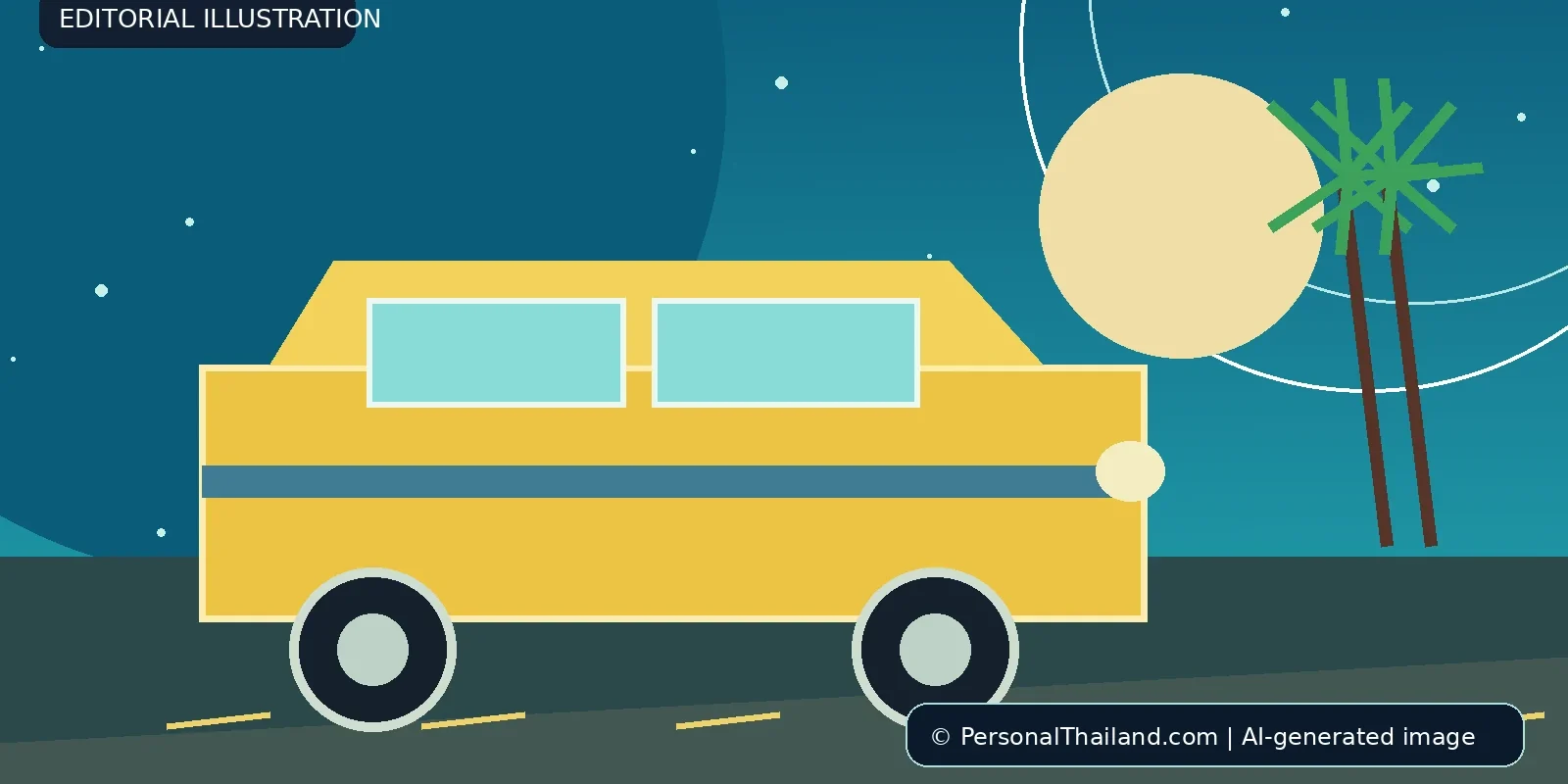 Concept illustration for Phuket Tuk-Tuks: Fares, Safety and Avoiding Disputes; AI-generated image