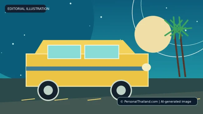 Concept illustration for Phuket Tuk-Tuks: Fares, Safety and Avoiding Disputes; AI-generated image