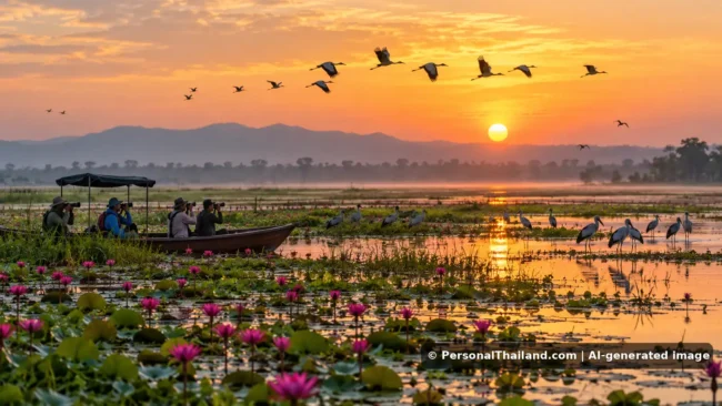 AI-generated conceptual travel illustration for Nakhon Sawan, Thailand