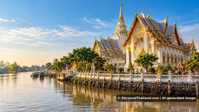 AI-generated conceptual travel illustration for Chachoengsao, Thailand