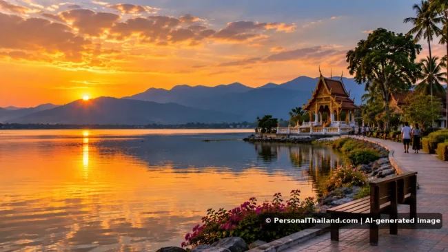 AI-generated conceptual travel illustration for Phayao, Thailand